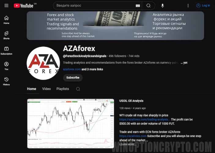 AZAForex YouTube channel