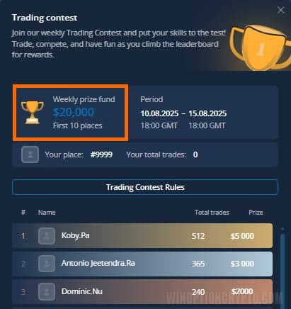 bonuses and competitions