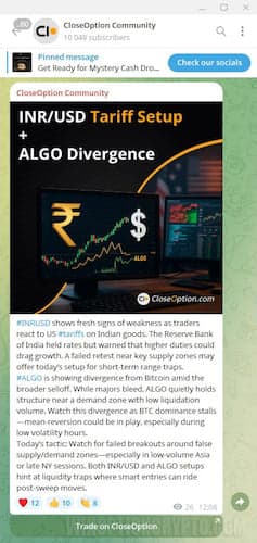 telegram channel CloseOption