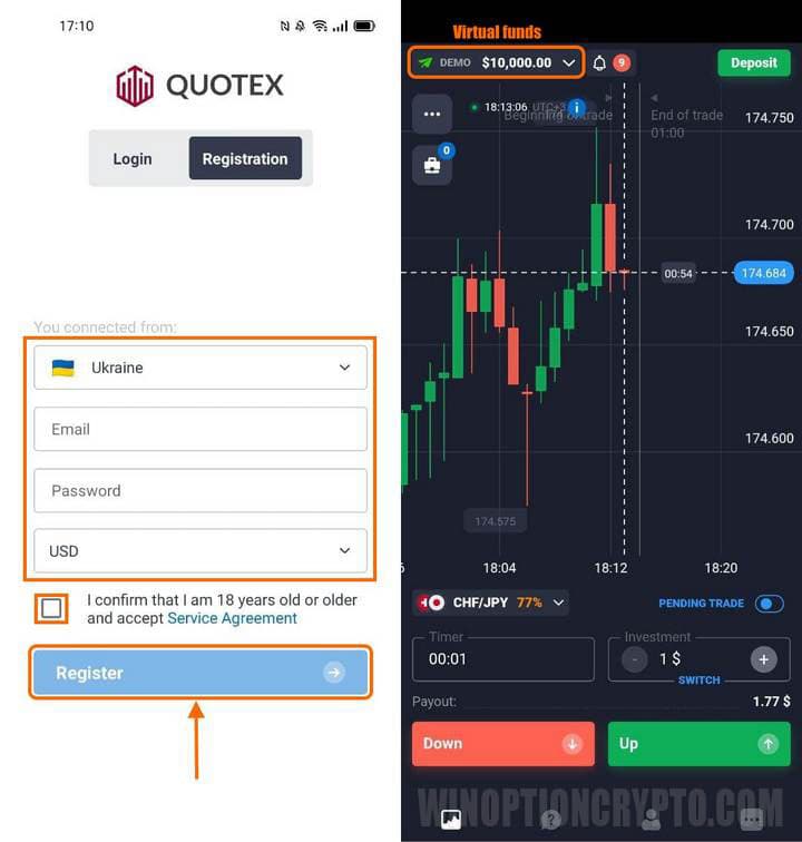 register a new account