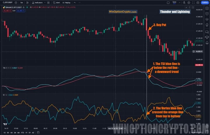 открытие опциона put по стратегии гром и молния