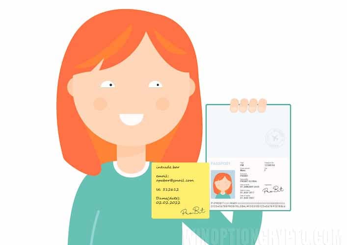 верификация персональных данных в Intrade Bar