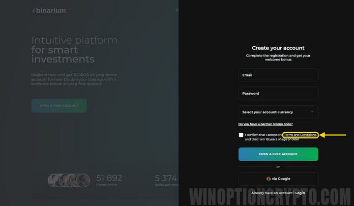 familiarización con el acuerdo de usuario