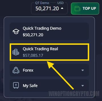 cambiar de cuenta demo a cuenta real