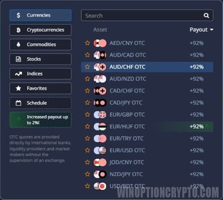 pocket options котировки