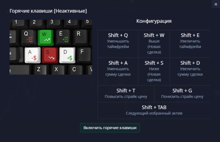 горячие клавиши