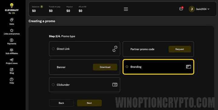 selection of a cooperation program