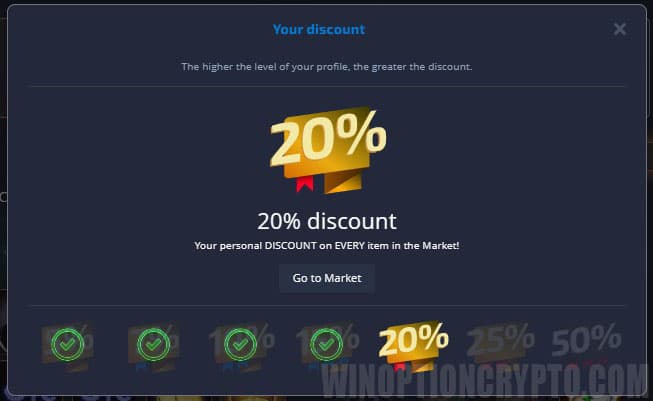 discount on purchase of goods in the market