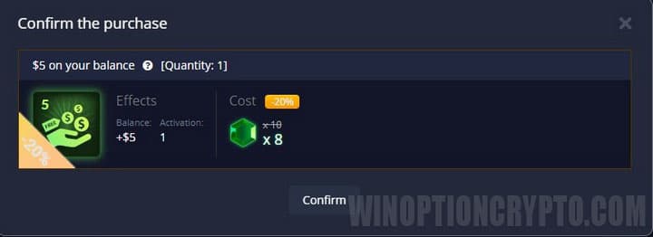 buy gems on pocket option market