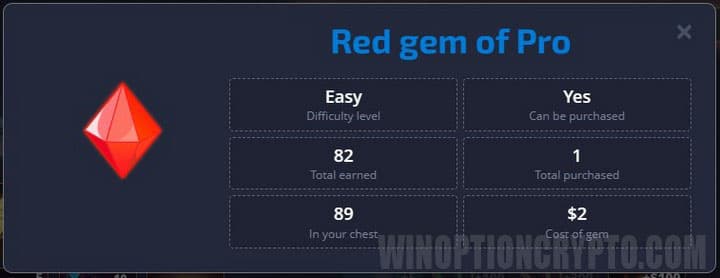 red gem description in pocket option