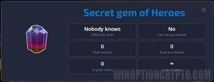 description of secret gem in pocket option