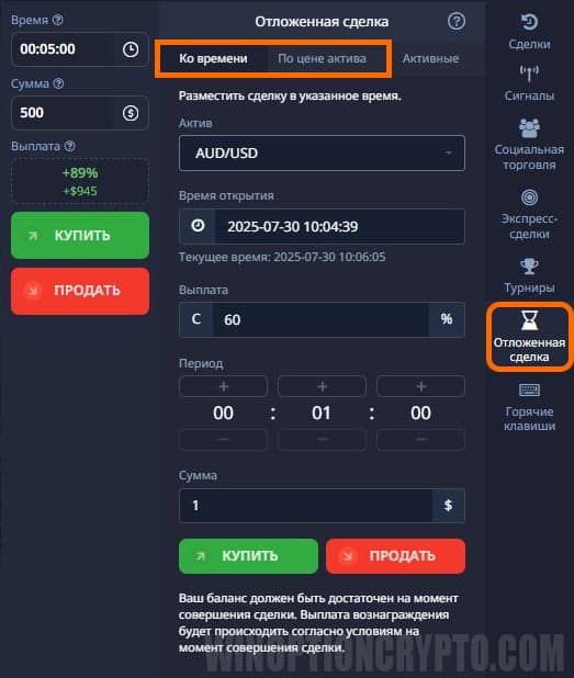 торговля отложенными ордерами