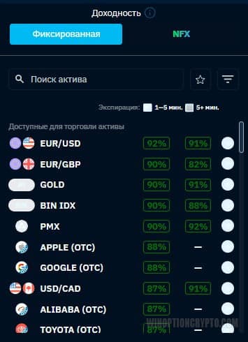 подбор актива для вашей стратегии