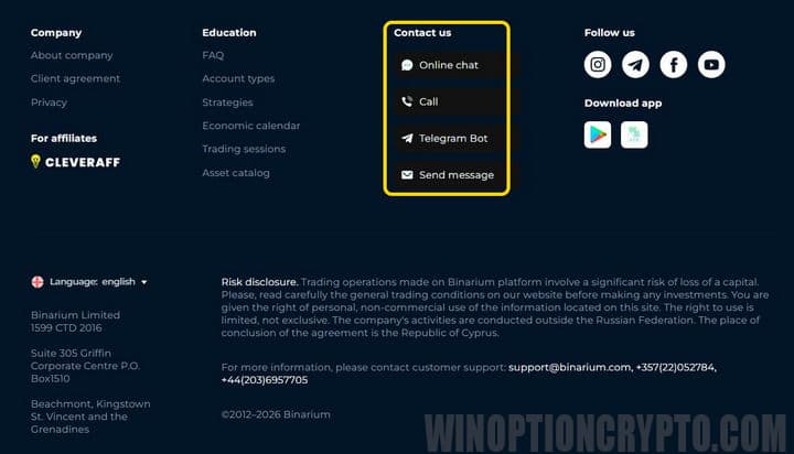 ways to contact support