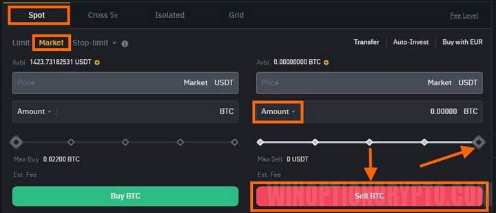 закрытие ордера