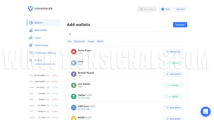 кошельки в личном кабинете