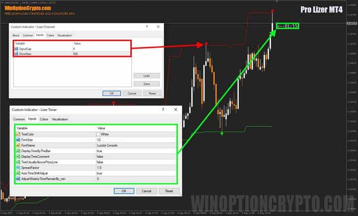 settings in Pro Lizer MT4