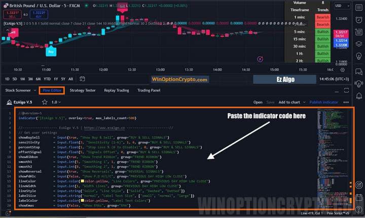 EzAlgo strategy installation