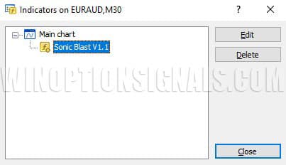 Configuración de la señal de explosión sónica.